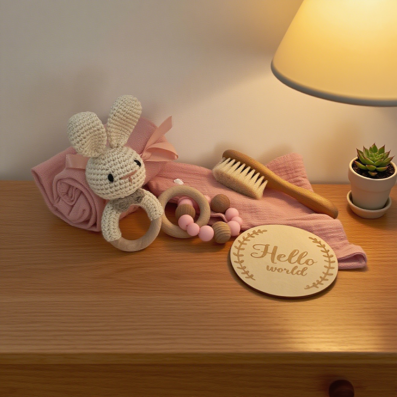 Teething Rings Factory - Soft Ash Wood Silicone Musical Wristbands