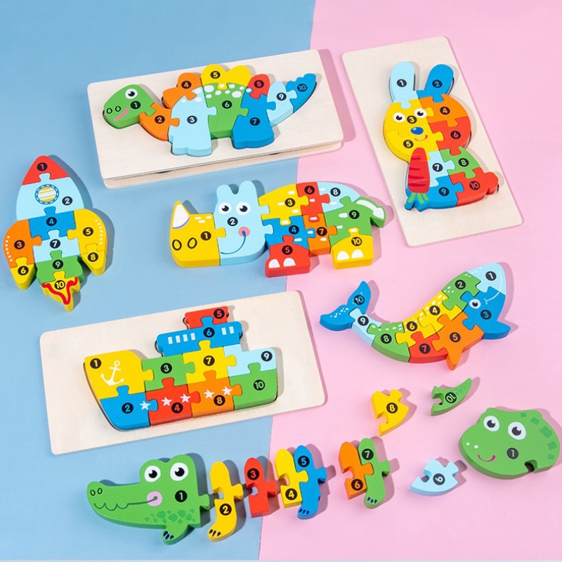 3D Puzzle Factory - Funny Wooden Montessori Educational Jigsaw