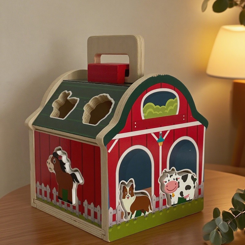 Smart House Toys Factory - Wooden Animal Figure Matching Cognition