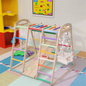Jungle Gym Supplier - Kids Indoor Wooden Montessori Climbing Frame