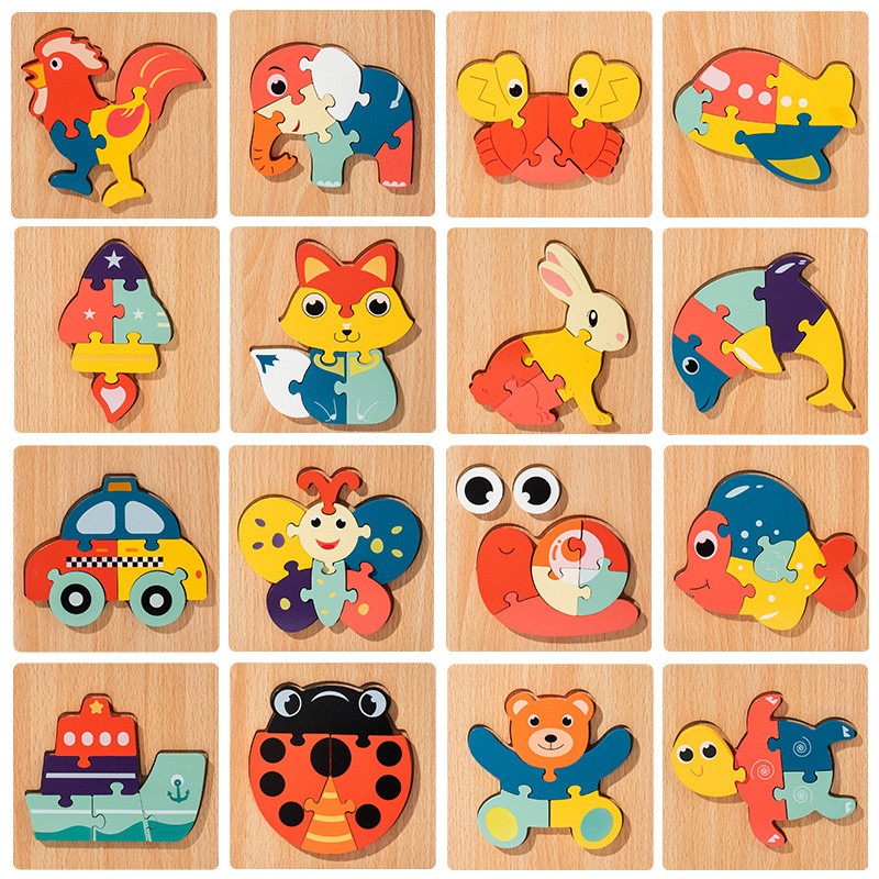 Wooden Puzzle Manufacturer - 3D Animal Geometry Educational Toy