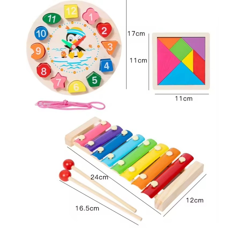 Xylophone Toy Manufacturer - Cognitive Board Puzzle 11 Types Set