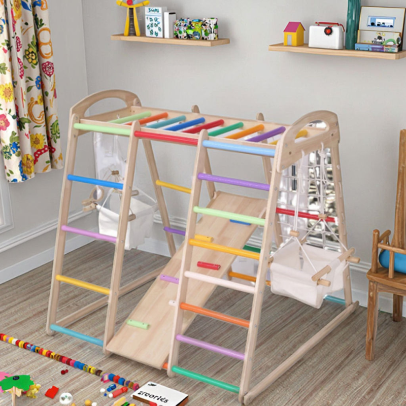 Jungle Gym Supplier - Kids Indoor Wooden Montessori Climbing Frame