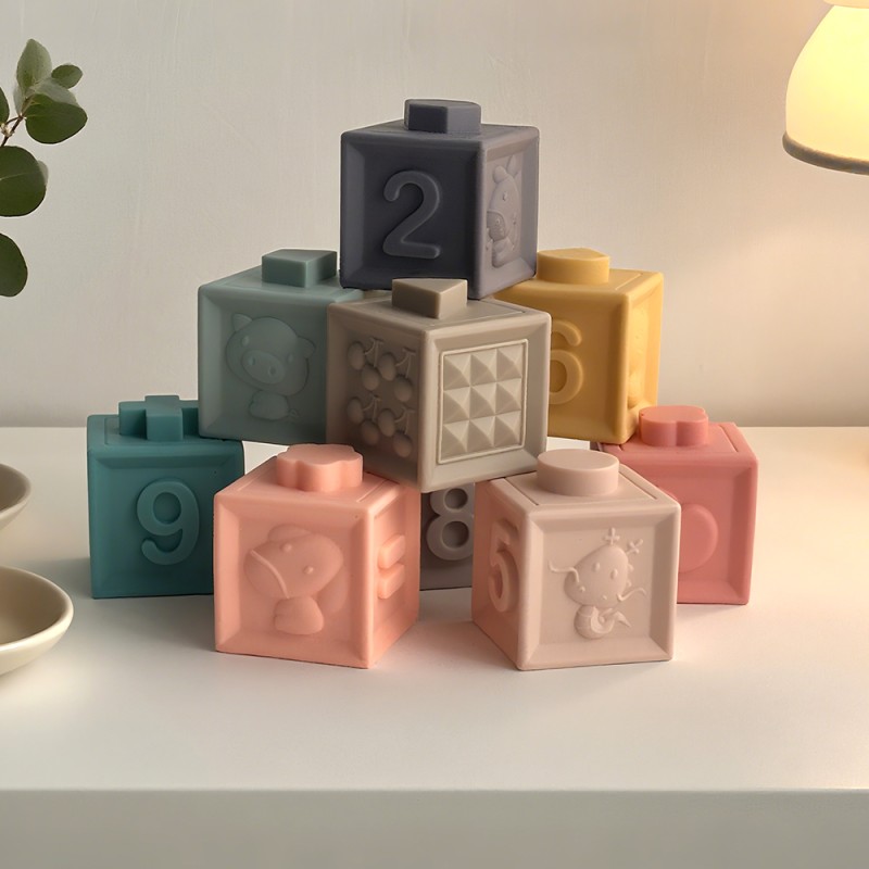 Silicone Toys Supplier - 40-Piece 3D Touch Number Animal Sensory