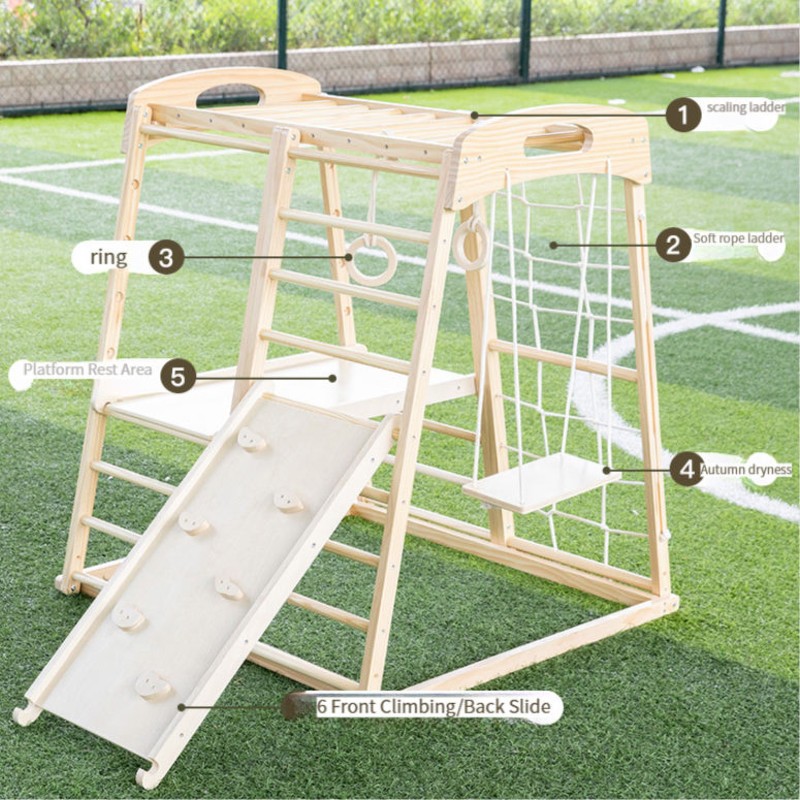 Climbing Arch Supplier - Rainbow Rocking Chair Montessori Set