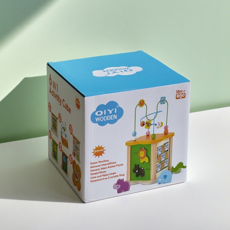 Beaded String Toy Factory - Mini Wooden Cartoon Color Recognition