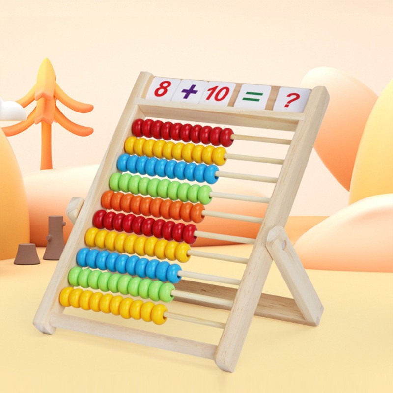 Calculation Stand Factory - Wooden Abacus Montessori Counting Toy