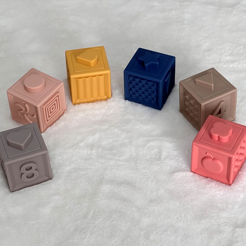 Baby Blocks Factory - 40pcs Silicone Soft Stacking Bath Toys