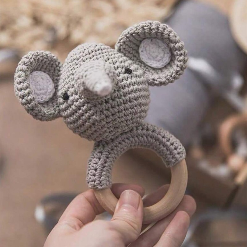 Crochet Rattles Factory - Handmade Teddy Bear Teething Soothing