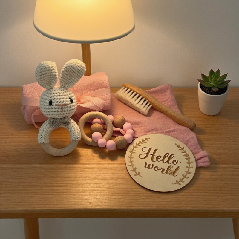 Teething Rings Factory - Soft Ash Wood Silicone Musical Wristbands