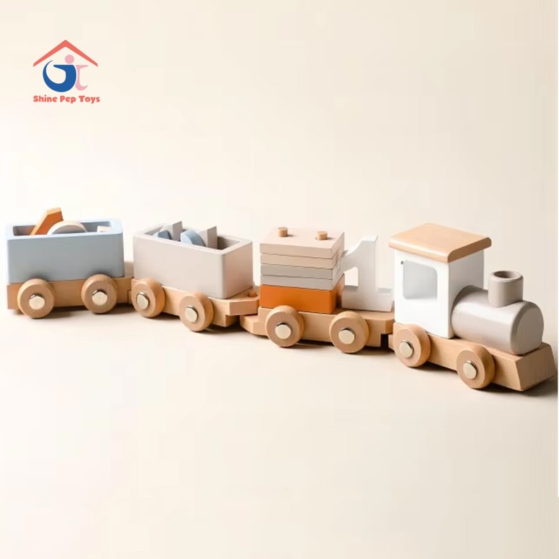 Wooden Train Set Factory - Personalized Numbers Blocks Train Toy