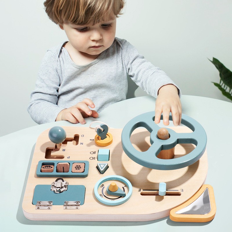 Busy Board Supplier - Car Steering Wheel Simulated Driving Toy