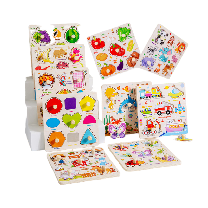 Pegged Puzzle Supplier - 3D Wooden Matching Games Teaching Aids