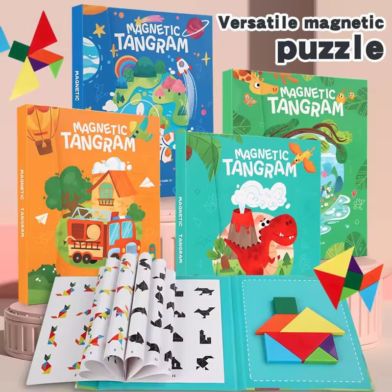 Wood Puzzle Supplier - Colorful Shape Tangram Learning Game