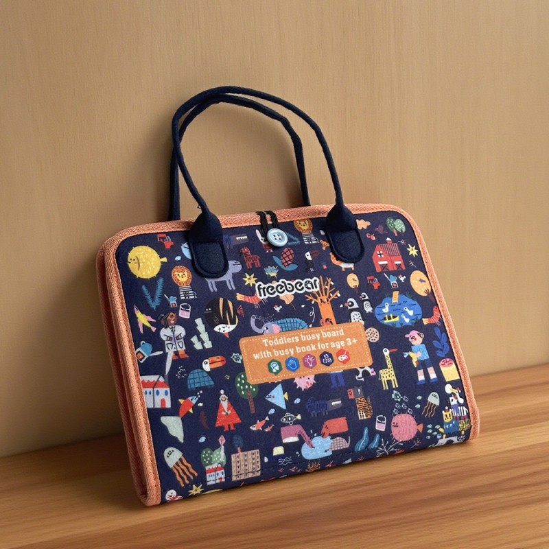 Busy Book Supplier - Foldable Felt Travel Activity Board