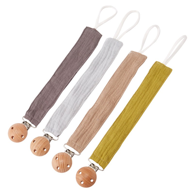 Pacifier Clip Factory - Wooden Silicone Anti-drop Pacifier Chain