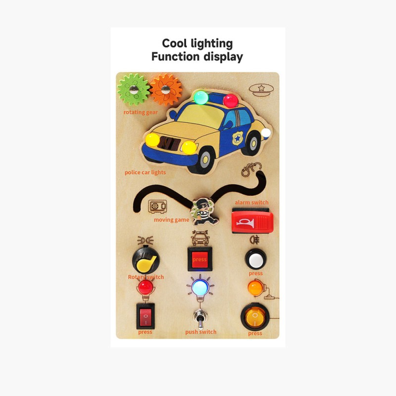 Sensory Board Supplier - LED Light-Up Shape Sorter Car Toy