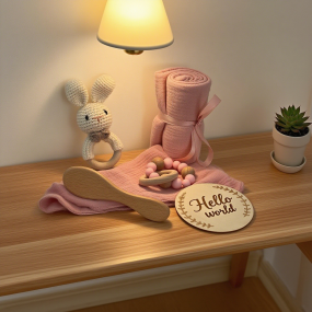 Teething Rings Factory - Soft Ash Wood Silicone Musical Wristbands