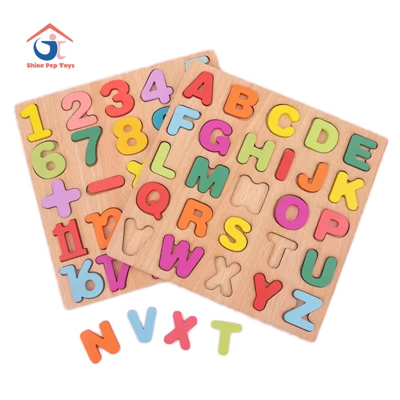 Wooden Puzzle Manufacturer - 3D Letters Numbers Cognitive Board