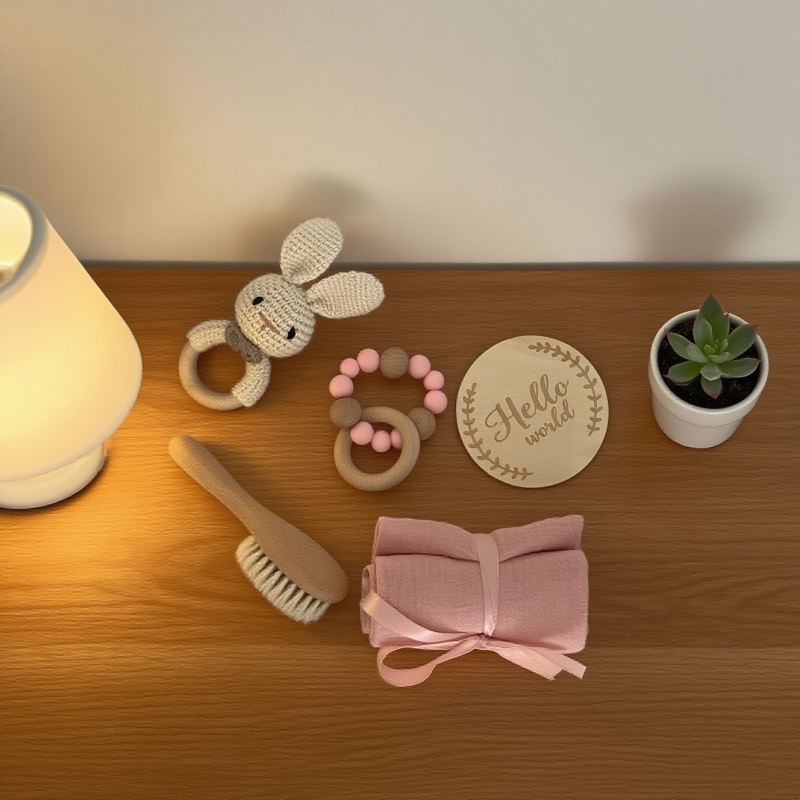 Teething Rings Factory - Soft Ash Wood Silicone Musical Wristbands