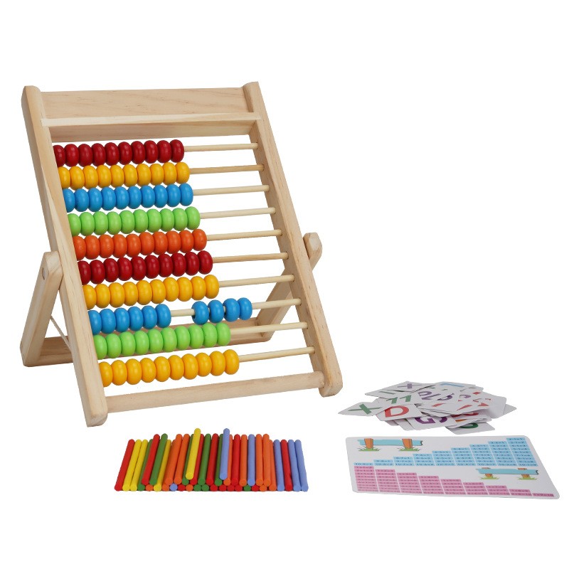 Calculation Stand Factory - Wooden Abacus Montessori Counting Toy