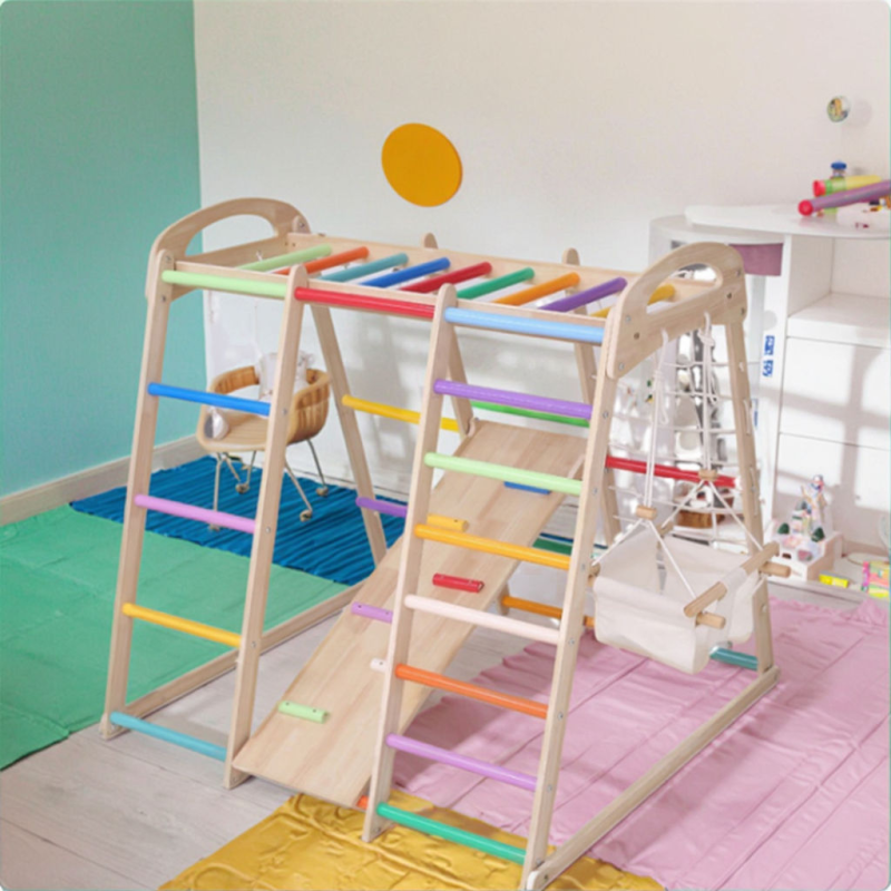 Jungle Gym Supplier - Kids Indoor Wooden Montessori Climbing Frame