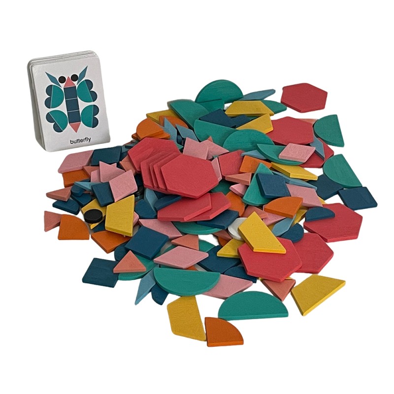 Wooden Tangram Supplier - Colorful Square Teaching Aids Learn