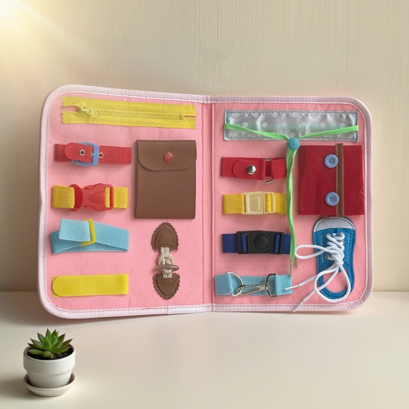 Felt Busy Board Factory - Montessori Toddler Activities Book