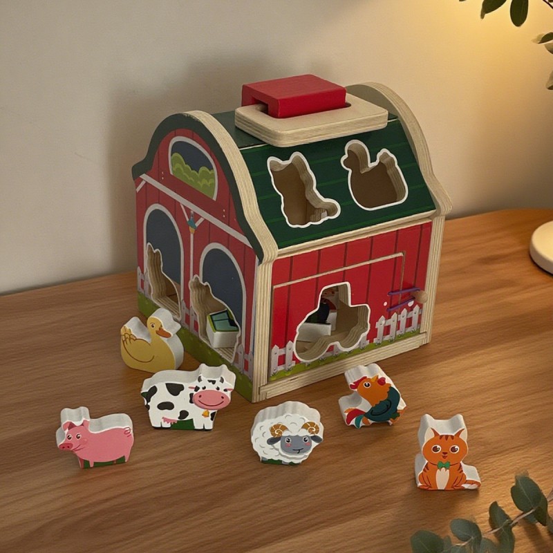 Smart House Toys Factory - Wooden Animal Figure Matching Cognition