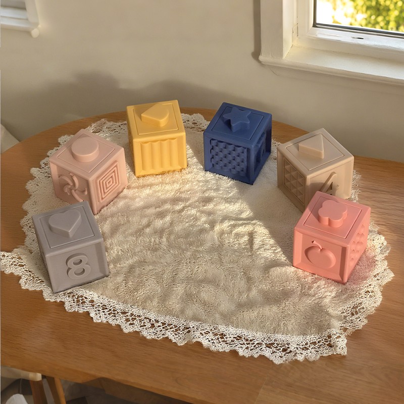 Baby Blocks Factory - 40pcs Silicone Soft Stacking Bath Toys