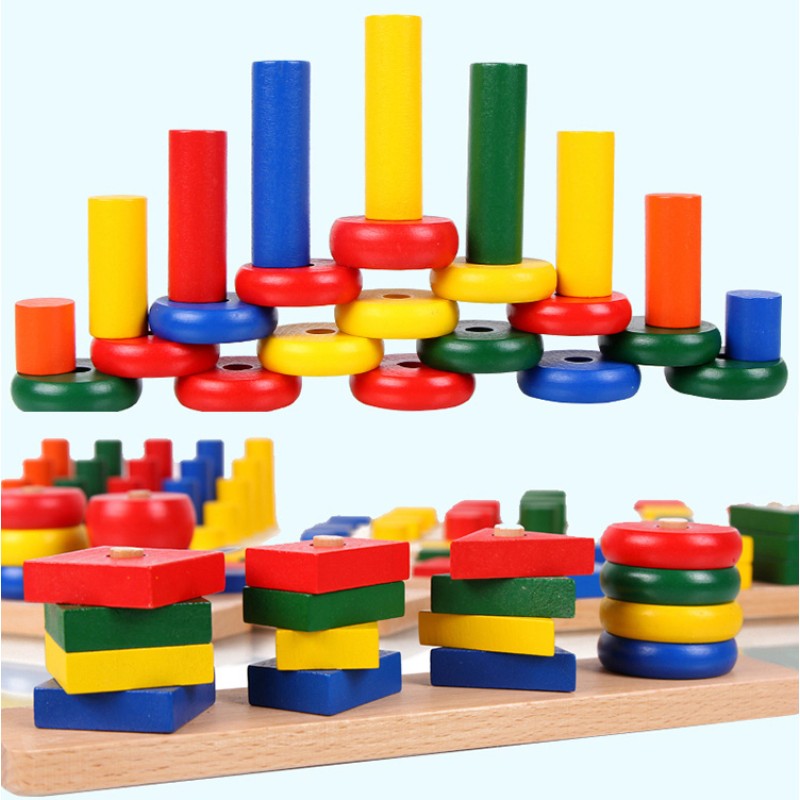Stacking Toy Factory - Animal Peg Size Color Matching Music Toy