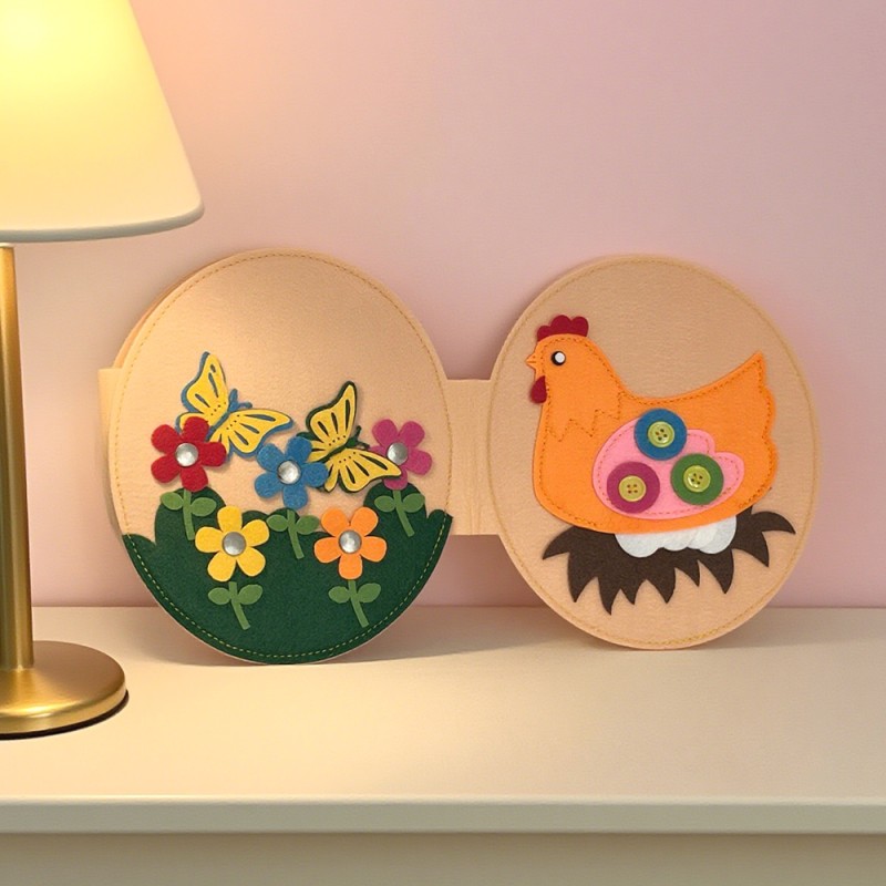 Felt Book Factory - Dinosaur Shaped Busy Bag Educational Toy