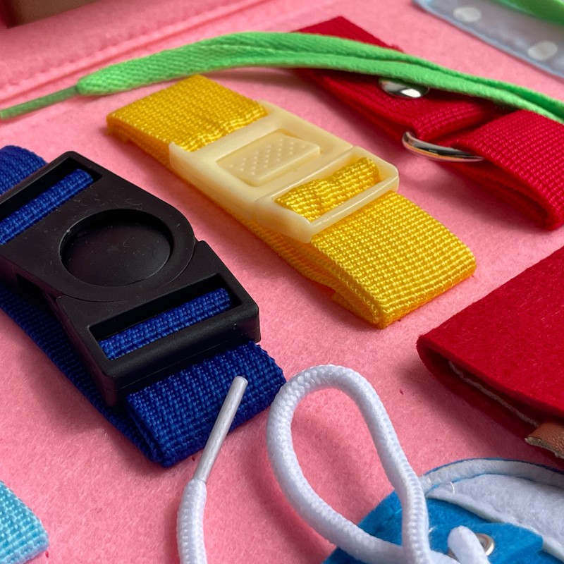 Felt Busy Board Factory - Montessori Toddler Activities Book