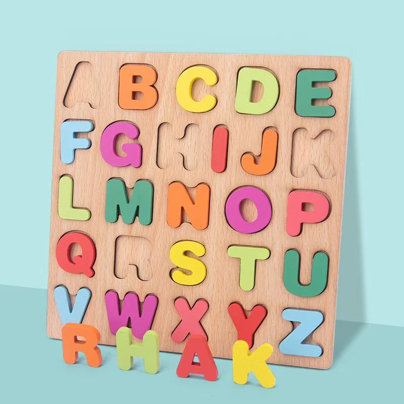 Wooden Puzzle Manufacturer - 3D Letters Numbers Cognitive Board