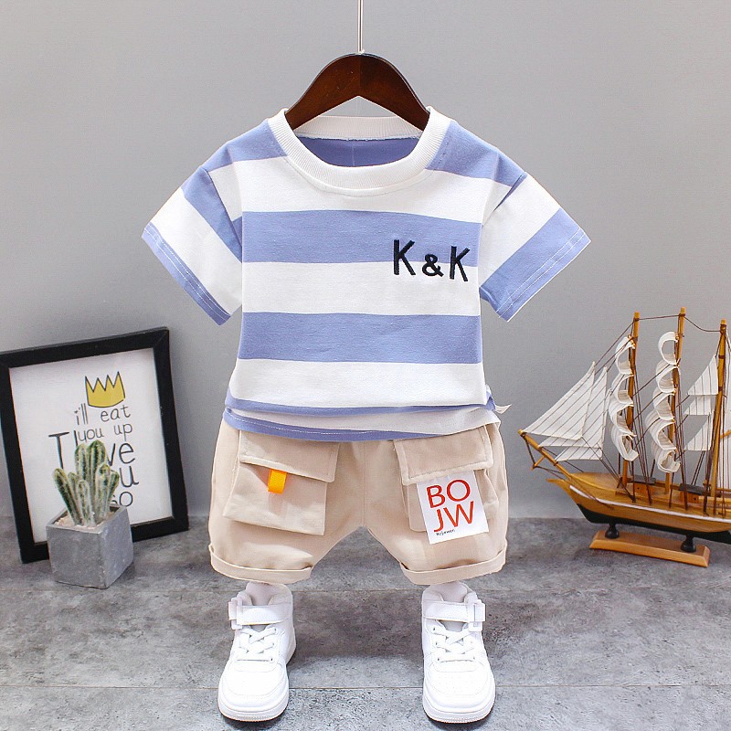 Toddler Boy Clothes Supplier - New Design 2T 2 Piece Set Cute Polo Shirt Children