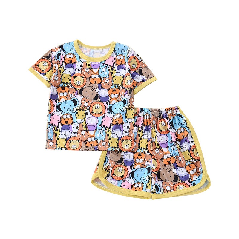 Kids Summer Clothing Supplier - Printed Shirt Shorts Sets Little Boy Clothing Toddler