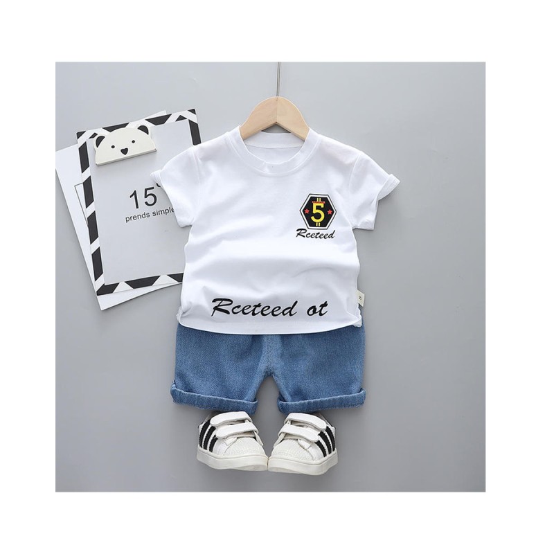 Toddler Cotton Sets Manufacturer - New Fashion Polo T-Shirt and Shorts Gentleman Outfit