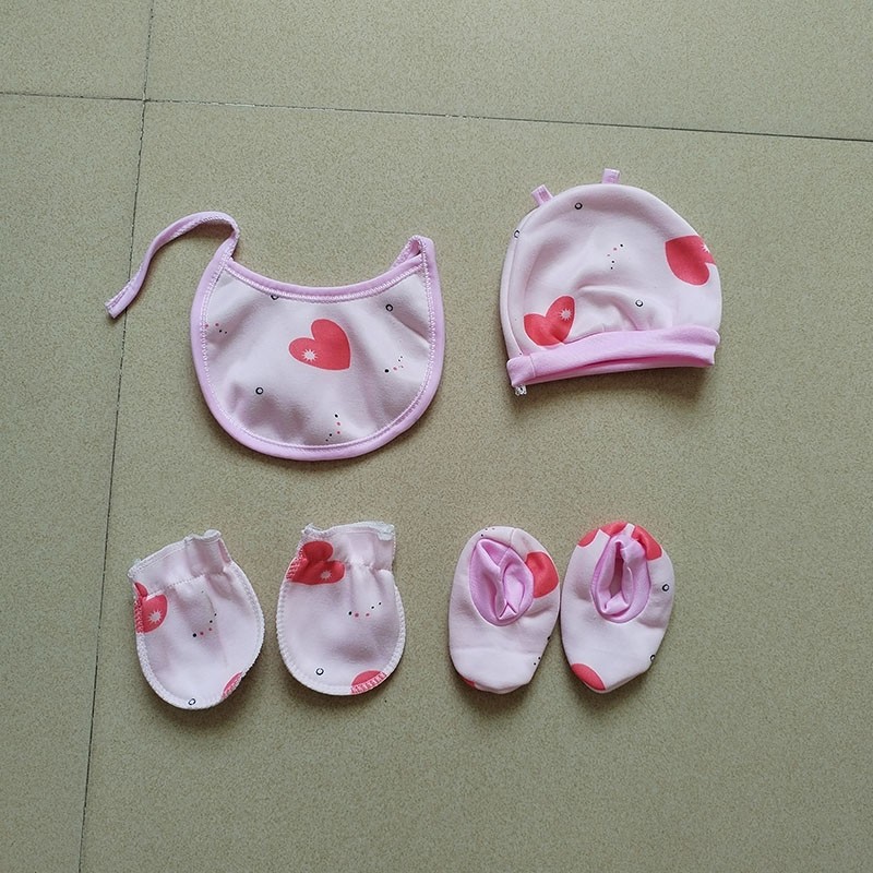 Baby Clothes Set Manufacturer - 11 Pieces Footed Long Sleeve Caps Mittens Set 0-6M