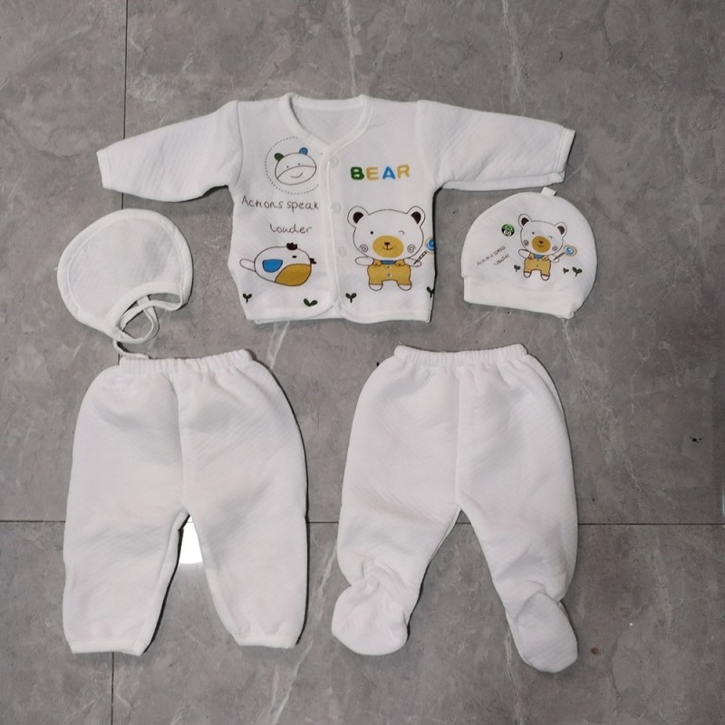 Baby Outfits Factory - 0-12 Months Cotton Winter Clothes Pants Gifts Layette Set