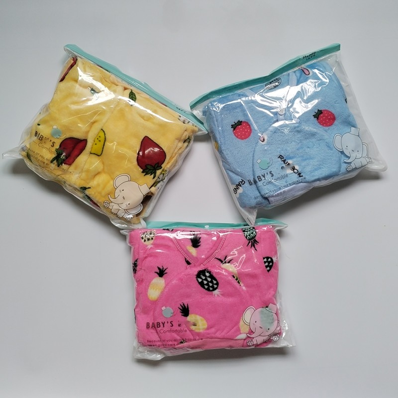 Custom Baby Clothes Supplier - 5 Pieces Layette Set Flannel Winter Clothes Gift Set