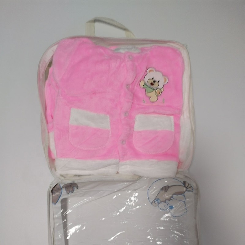 Newborn Winter Clothes Supplier - 6 Pieces Polar Fleece Flannel Set Tops+Pants Caps