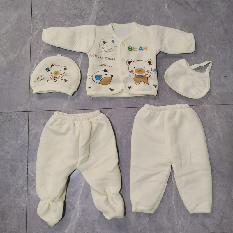 Baby Outfits Factory - 0-12 Months Cotton Winter Clothes Pants Gifts Layette Set