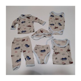 Baby Layette Set Supplier - 6-Piece Newborn Set Viscose Unisex Clothing Stocked Sales