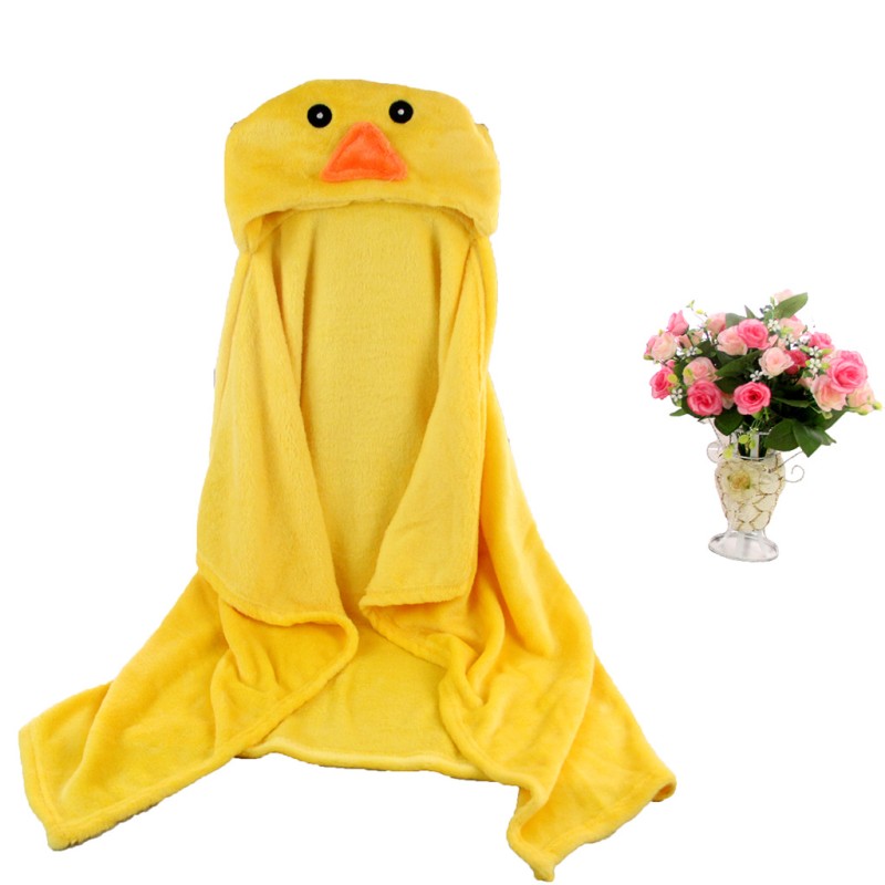 Baby Hooded Blanket Supplier - Animal Face Swaddling Blanket Large Size Plush After Bath