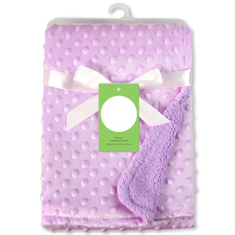 Toddler Baby Blankets Supplier - Soft Plush Minky Dot Blanket for Nursery Stroller