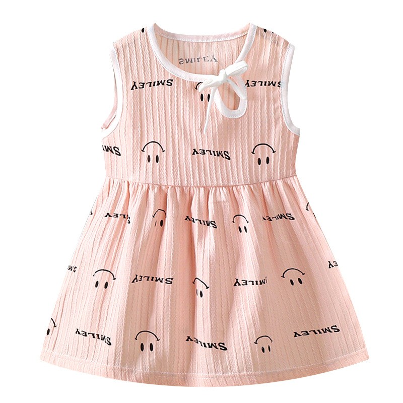 Muslim Dress Supplier - 1-7T Organic Cotton Toddler Girl Dress Summer Dress
