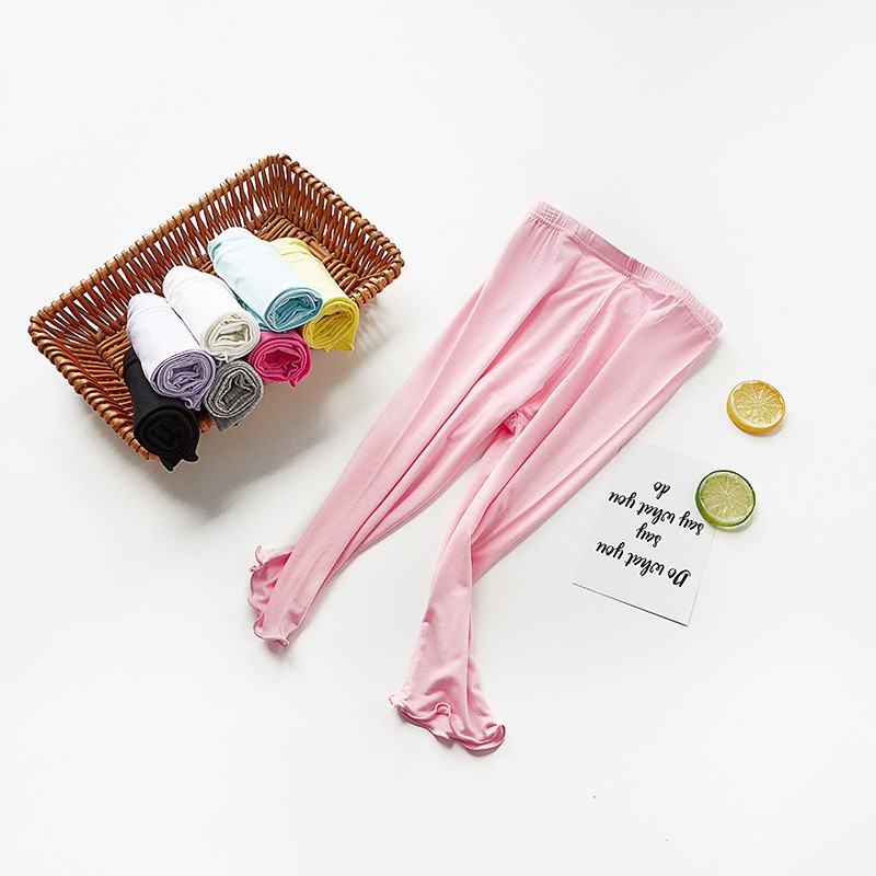 Cotton Knit Pants Manufacturer - Full-Length 2-10 Years Tagless Solid Color Stretchy