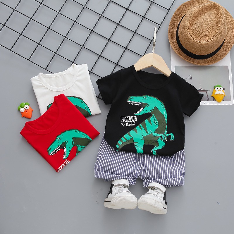 Toddler Boys Shorts Supplier - 2 Piece Kids Summer T-Shirt and Shorts Baby Clothing