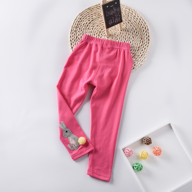 Girls Leggings Manufacturer - 2-6T Ankle Length Cotton Leggings Solid Design School