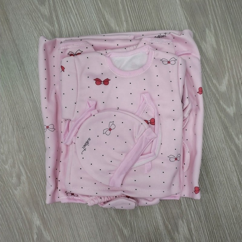 Baby Clothes Set Manufacturer - 11 Pieces Footed Long Sleeve Caps Mittens Set 0-6M